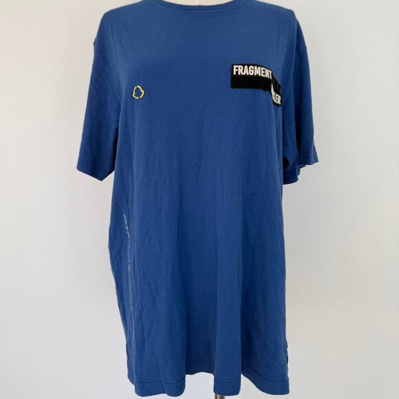MONCLER 7 FRAGMENT BLUE T-SHIRT - Picture 2 of 8